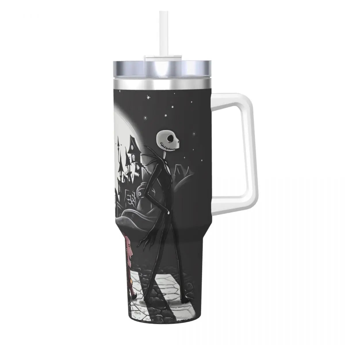 Nightmare Before Christmas Stainless Steel Tumbler Cartoon Driving Mugs Cup 40oz Thermal Cups Cold and Hot Milk Tea Water Bottle
